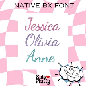 Native BX Font Dancing - Bx font - Embrilliance native font - Embroidery machine - Satin font