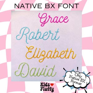 bx Nickainley Chain Embroidery Font - BX Native Format - BX Embroidery Alphabet - BX Font - Machine Embroidery - Chain stitch