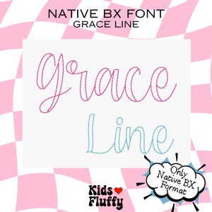 Native BX Font Grace Line - Bx font - Embrilliance bx font - Embroidery machine - Sashiko stitch - Embroidery - Grace Line