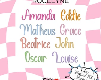Police BX native Rocelyne - Police BX - Police Embrilliance BX - Police Satin - Police de broderie - Broderie