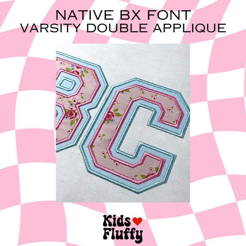 Native Born Lettering Native BX Font Varsity Double Applique – Native BX Only for ...