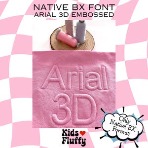Native BX font Arial 3D Embossed - BX font - Embroidery 3D Embossed bx - 3D Embossed - Embrilliance bx font - Arial 3D Font Embroidery