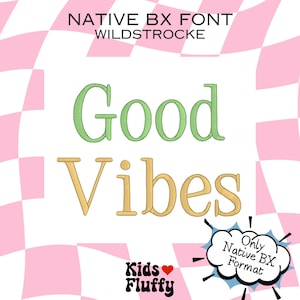 Native BX Font Wildstrocke - bx font - native bx font - Embroidery font - Embroidery - Embrilliance Font