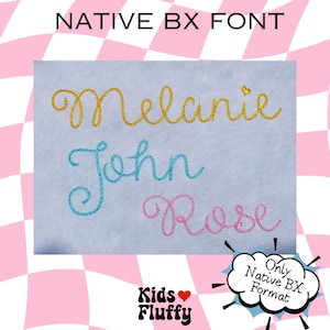 Native BX Font Pretty Girls Chain - BX Font - Embroidery Font - Embrilliance BX Font - Chain Stitch bx font - Chain Stitch