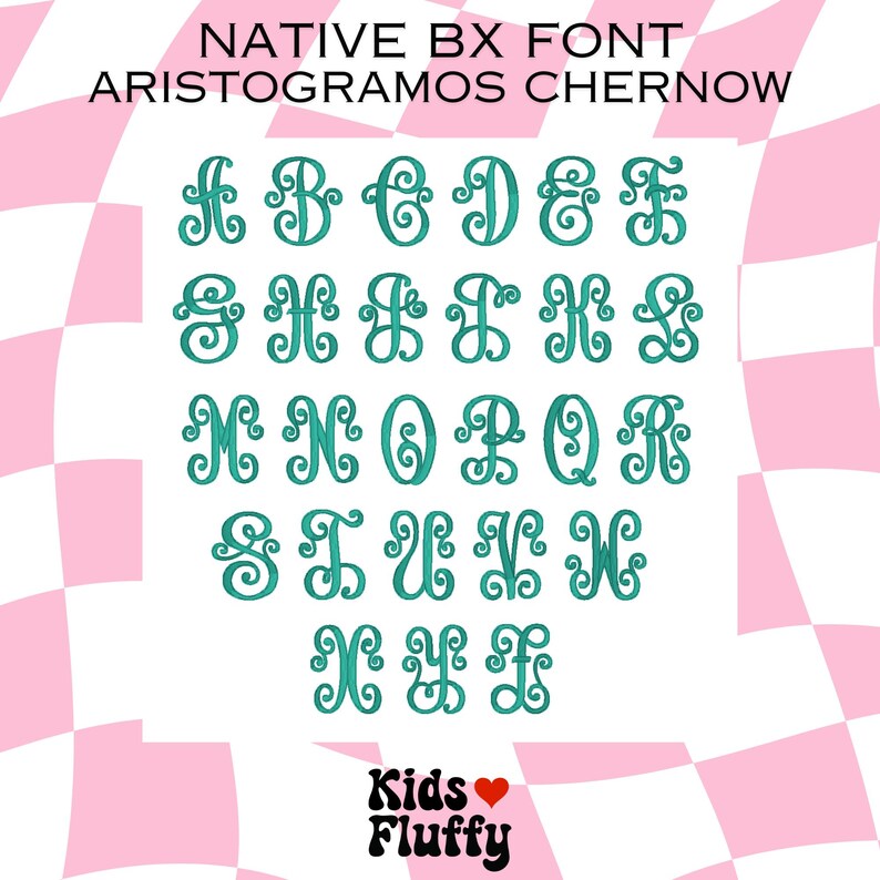 Native BX Font Aristogramos Chernow - Bx Font - Embroidery - Embroidery ...