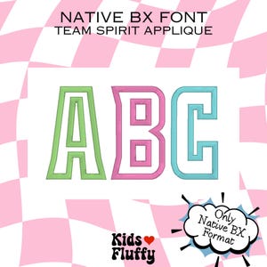 Native BX-Schriftart Team Spirit Applikation – Applikation BX-Schriftart – Stickapplikation – Embrilliance-Programm Native BX-Schriftart – Stickerei