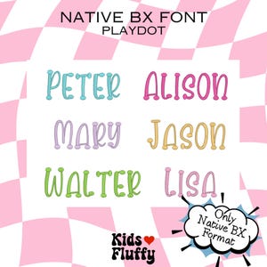 Native BX Font Playdot - bx font - native bx font - Embroidery font - Embroidery - Embrilliance Font