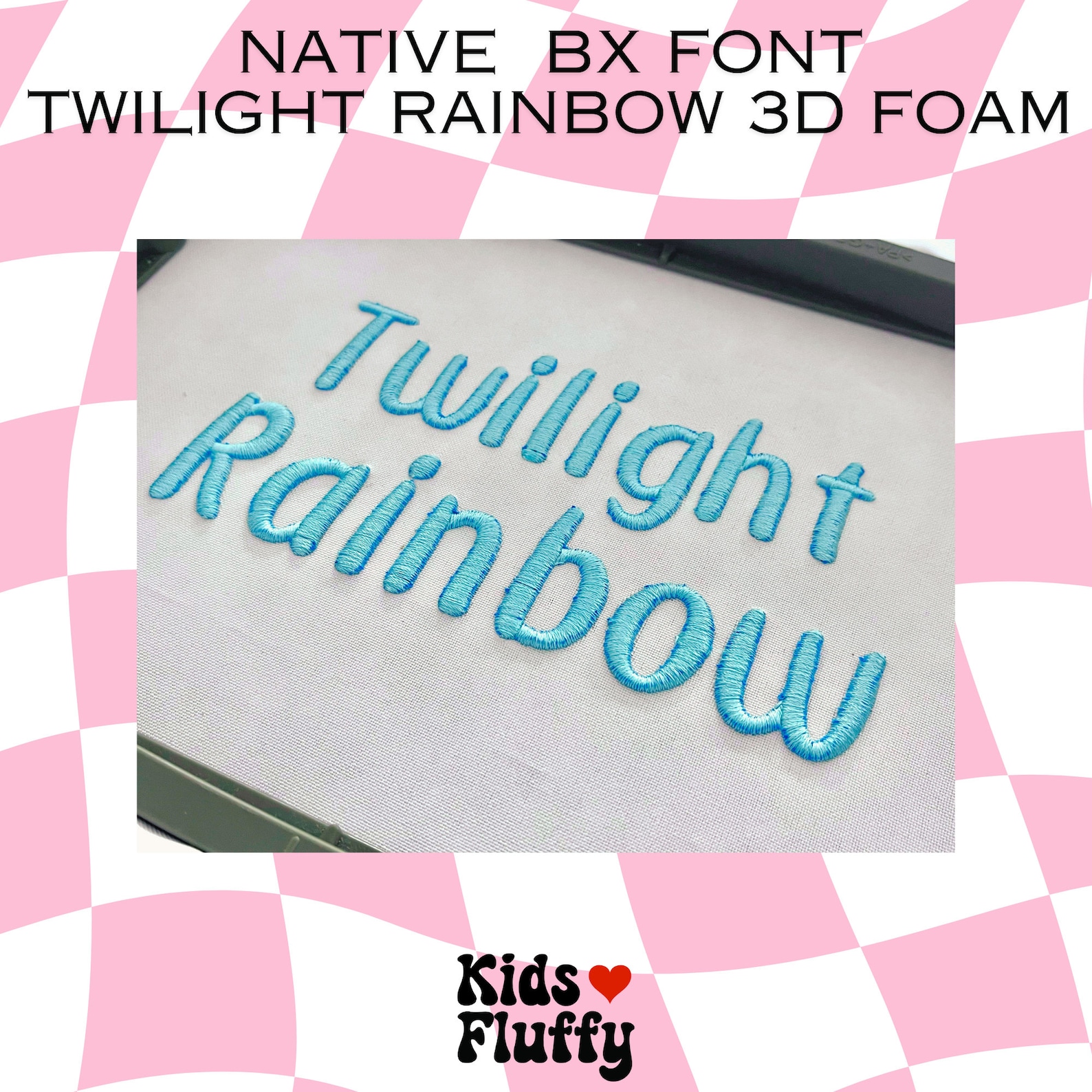 Puffy Foam Font - Native BX Font - Puff Embroidery Font - 3D Embroidery ...