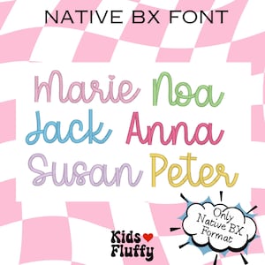Aloha Native BX font - BX font - Embrilliance native font - BX - Embroidery bx font - Satin Font