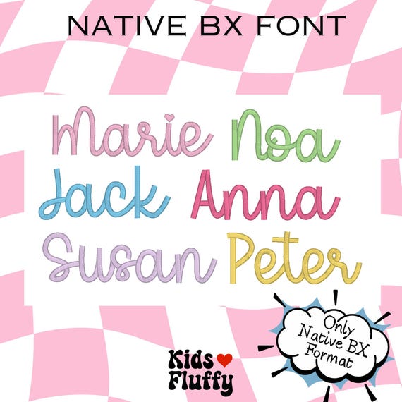 Aloha Native BX font - BX font - Embrilliance native font - BX - Embroidery bx font - Satin Font