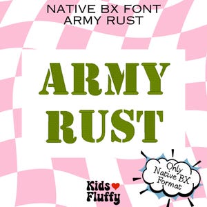 Native BX Font Army Rust - bx font - Native bx font - Embroidery font - Embrilliance bx font - Embrilliance embroidery font - Army Rust