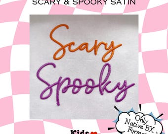 Native BX Scary & Spooky - czcionka bx - Haft - Czcionka do haftu - Czcionka natywna Embrilliance - Maszyna do haftu - ścieg satynowy