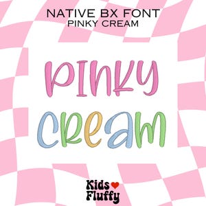 Native BX Font Pinky Cream - bx font - native bx font - Embroidery font - Embroidery - Embrilliance Font