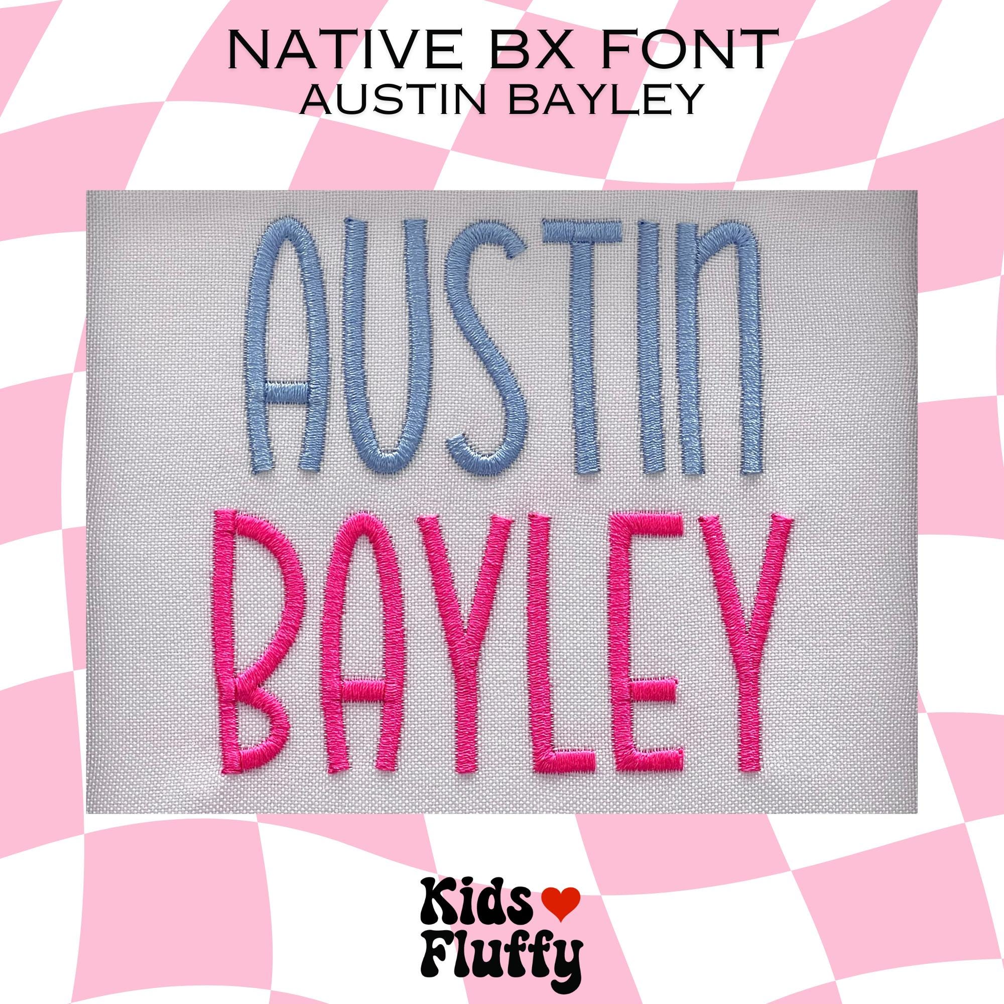 Native BX Font Austin Bayley - bx font - native bx font - Embrilliance bx font - Embroidery Font - Austin Bayley - Embroidery