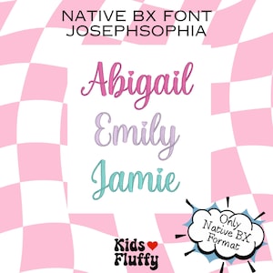 Native BX Font JosephSophia - BX font - Embrilliance BX font - Satin font