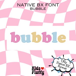 Native BX Font Bubble - bx font - Embroidery - Embroidery Font - Embrilliance Native Font - Bubble embroidery font