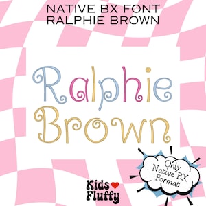 Native bx font Ralphie Brown - bx font - Embroidery font - Embrilliance Native bx font - satin stitch - Ralphie Brown - Embrilliance