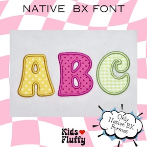 Fuente Chunky Applique Native BX - Fuente Applique BX - aplique de bordado - Fuente Native BX del programa Embrilliance