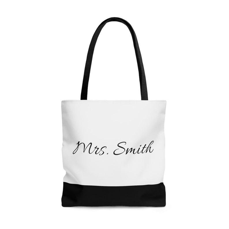 Custom Tote Bag Repeated Text Totes Bridesmaid Totes - Etsy