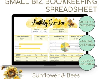 Small Business Bookkeeping Template: Google Sheets Income & Expense Tracker (Digital Download)
