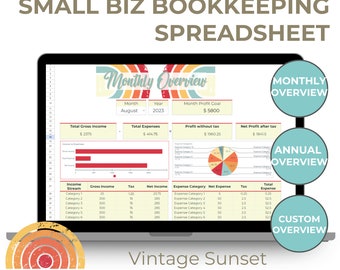 Small Business Bookkeeping Template: Google Sheets Income & Expense Tracker (Digital Download)