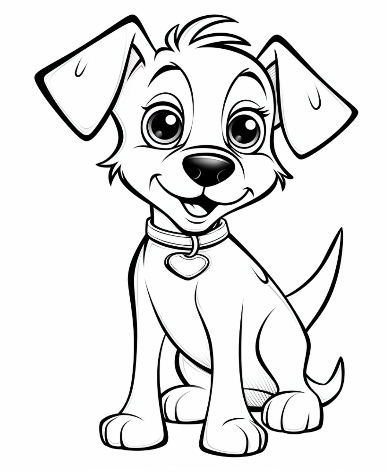 4 Printable Coloring Pages of Dogs for Coloring Printable Art for Kids ...