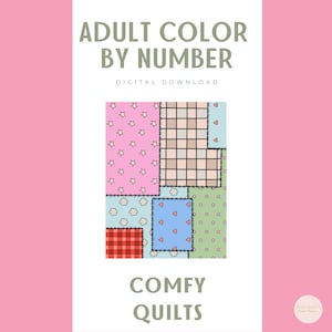 Adult Coloring Pages: Comfy Quilts, Hand-Drawn Scenes (Digital Download)