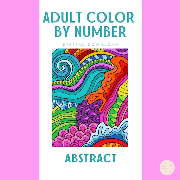 Reading Color Number Abstract Large Abstract Art - Etsy