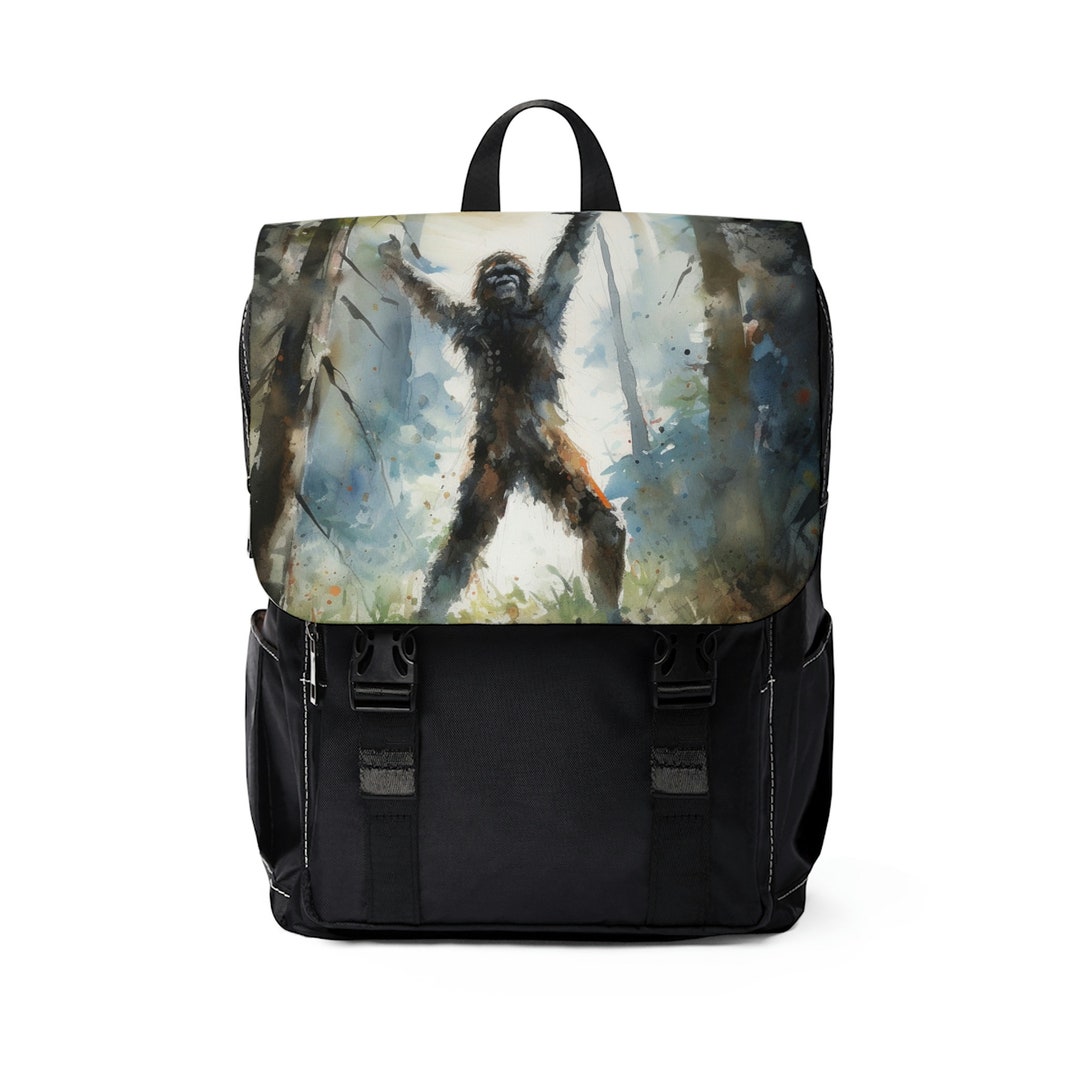 Backpack Bigfoot Sasquatch Yeti Canvas Etsy