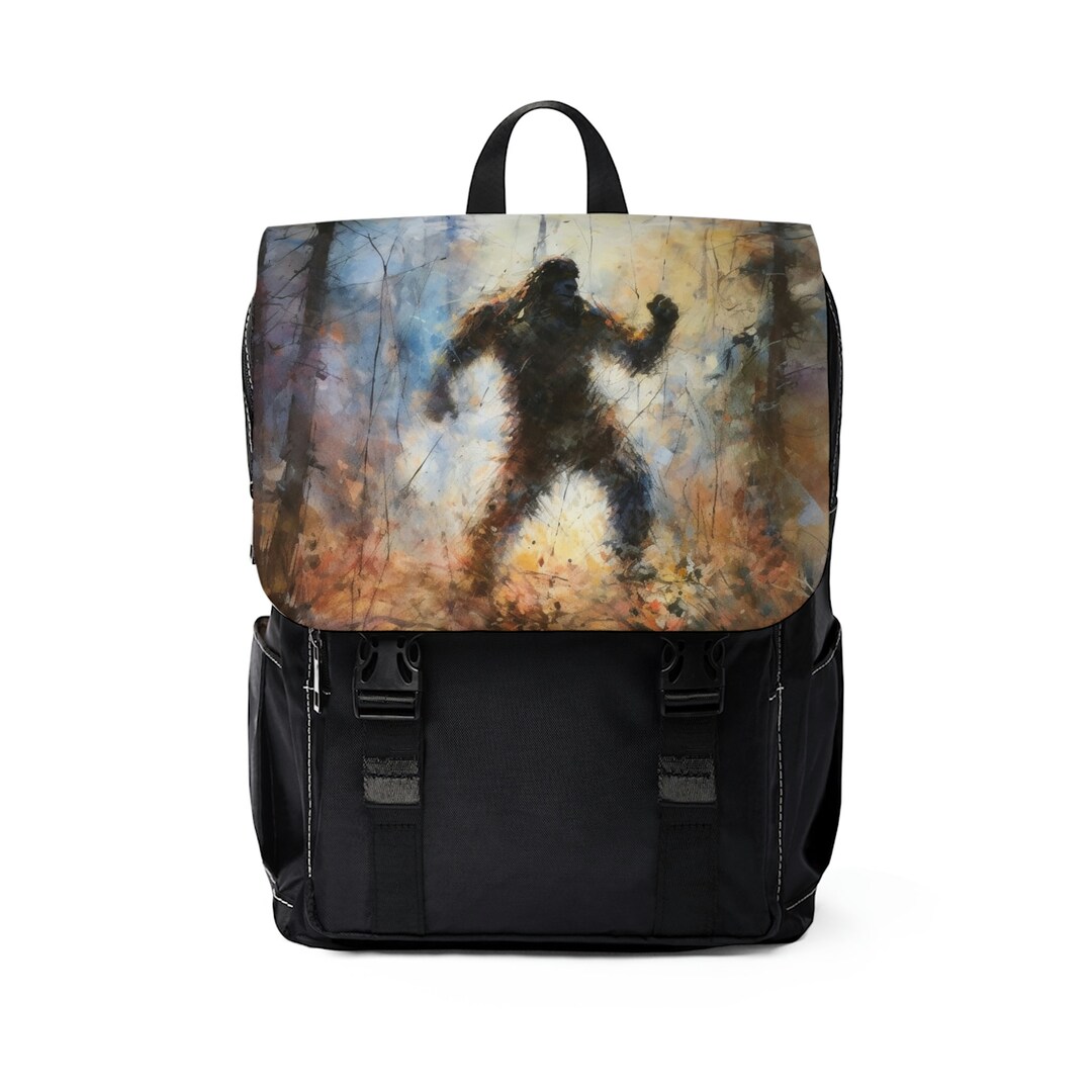 Backpack Bigfoot Sasquatch Yeti Canvas Etsy