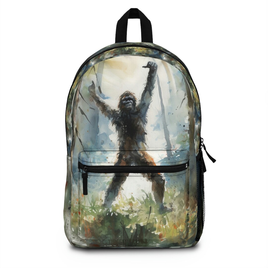 Backpack Bigfoot Sasquatch Yeti Canvas Etsy
