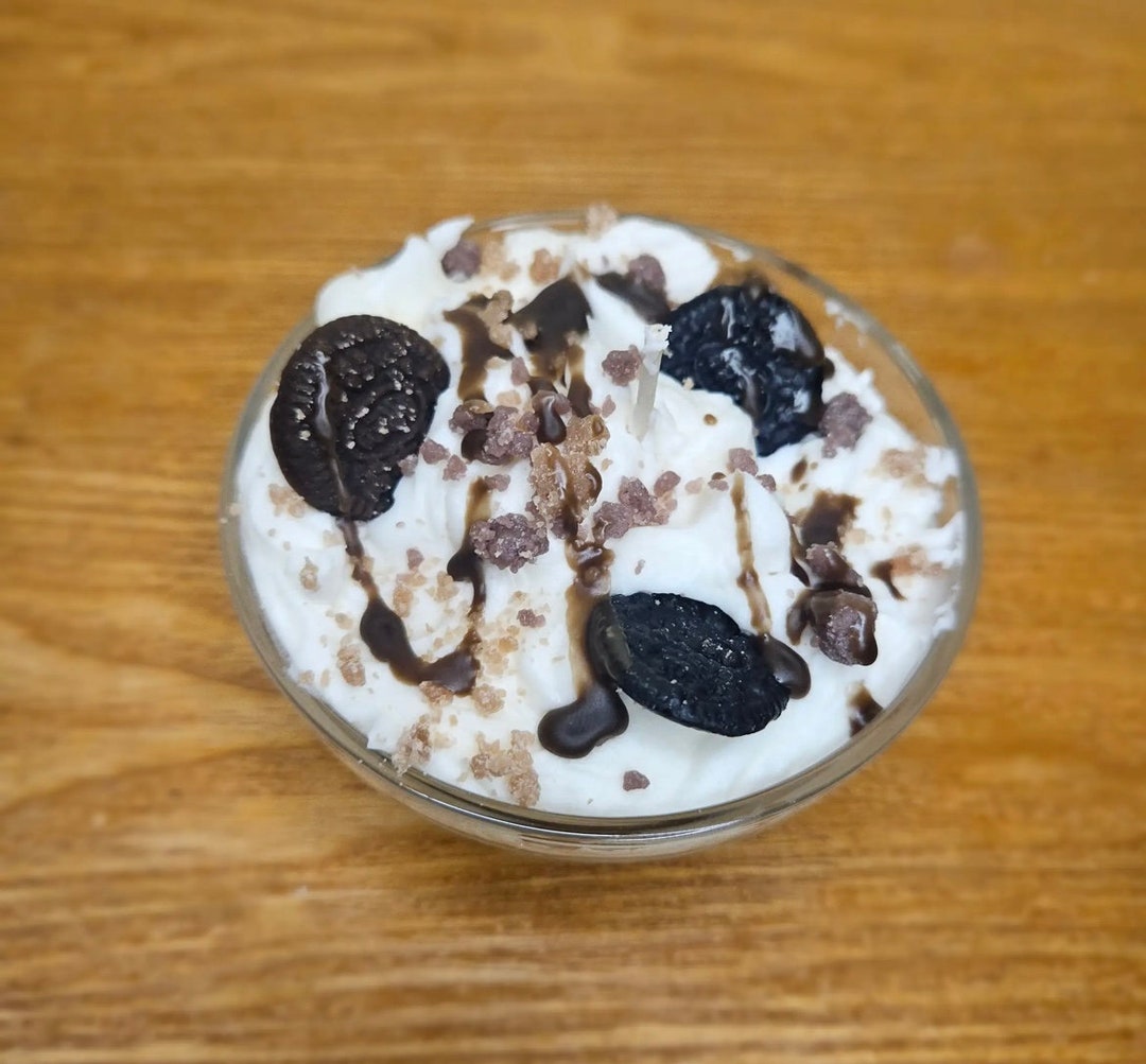 New Cookies and Cream Dessert Bowl Candle Etsy