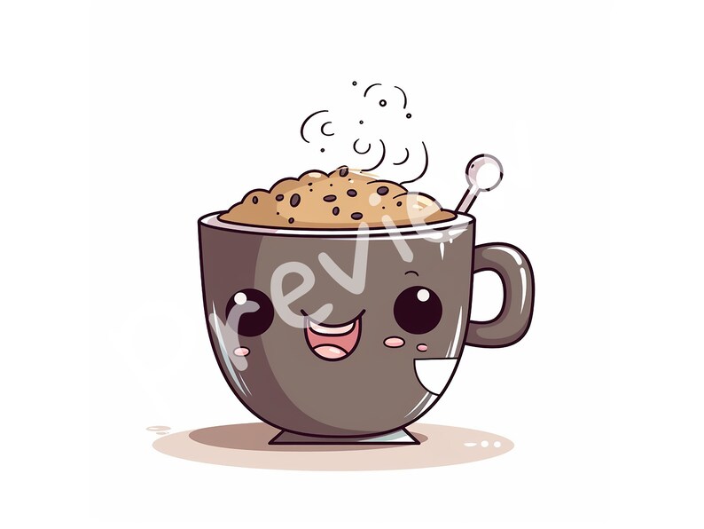 Kawaii Coffee Clip Art PNG X 20 | Digital Food/beverage | Kawaii Food Art Bundle| Crafts ...