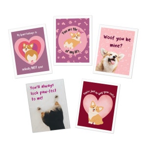 Cute &amp; Quirky Corgi Valentine's Cards Instant Download for Dog Lovers ...