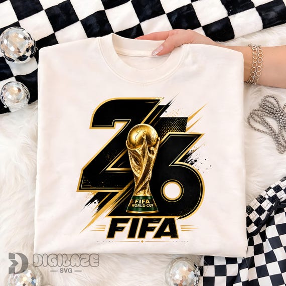 FIFA World Cup 2026 Trophy PNG SVG, Printable Soccer Art, World Cup 26 Logo Style (Digital Download)