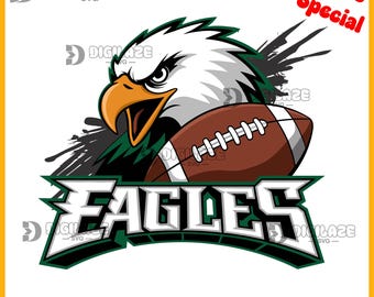 Eagles Football Mascot SVG PNG: Game Day Design (digital Download