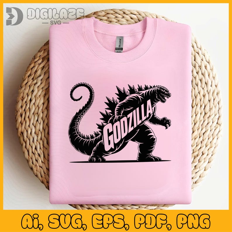 Godzilla Block Lettering Godzilla SVG Design: Kong, Dinosaur Clipart (digital Downloads) - Etsy