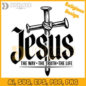 Jesus SVG: Christian Bible Quote, Religious Cut File (Digital Download)