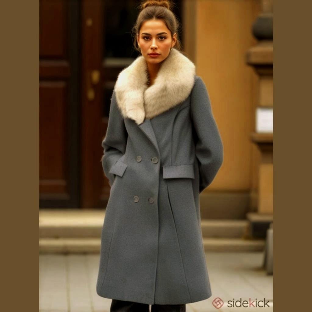Vintage 1960s Youthcraft Union Made Wool Coat With Fur