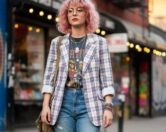 Vintage Plaid Blazer