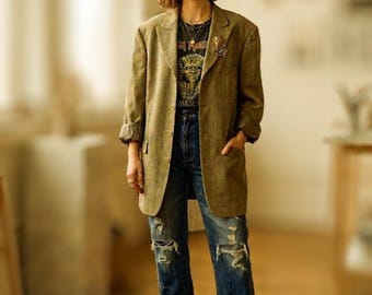 Raspinni 100% Wool Plaid Blazer – 1980s