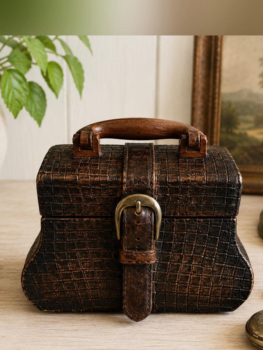 Vintage Crocodile Jewelry Box - Etsy