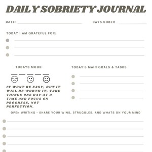 Printable Recovery Planner 12 Step Worksheet Recovery Journal Sobriety Journal Recovery Diary Gratitude Workbook AA Journal Daily Planner