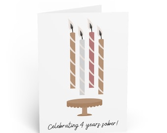 Sobriety Date Celebration Card, Sobriety Card, Sober Birthday, Soberversary, Sobriety Gift for Men, Sobriety Gift for Women, Sober, Recovery