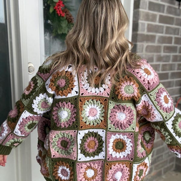 Handmade Crochet Scrapi Cardigan- Oversized M/L Scrapi Cardi, Crochet Cardigan Sweater