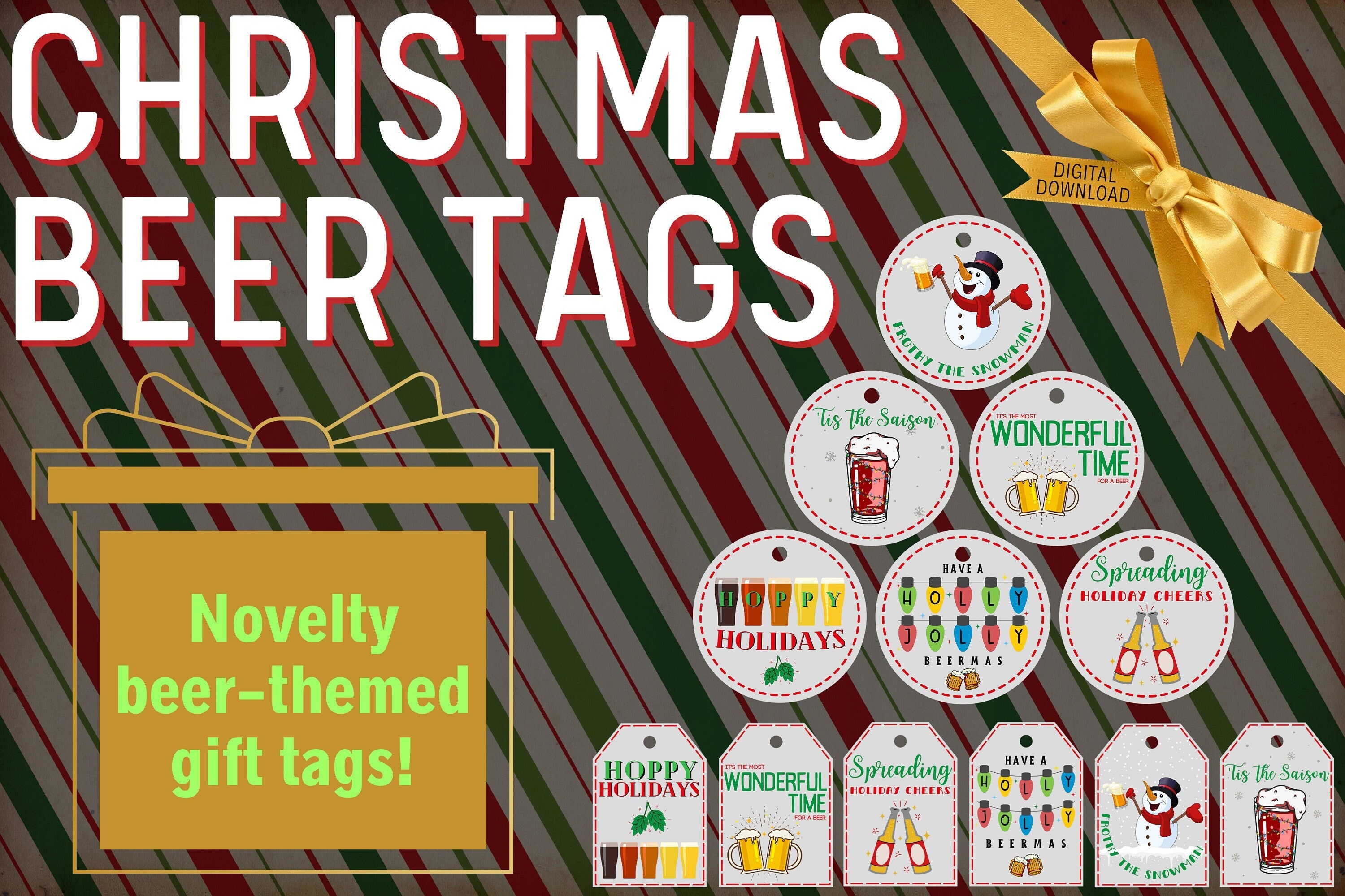 Hilarious Beer Pun Christmas Gift Tags (set of 12) - Etsy