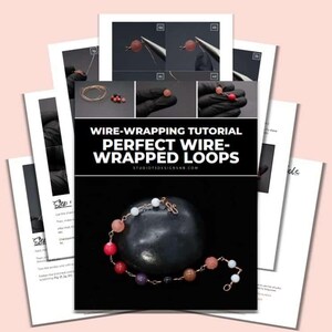 May include: A wire-wrapping tutorial for creating perfect wire-wrapped loops. The tutorial includes images of the process and a finished bracelet with colorful beads.