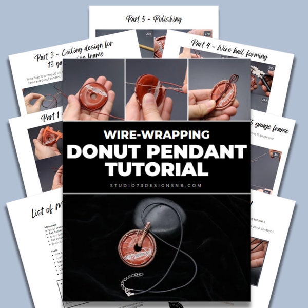 Donut Pendant Wire-wrap Tutorial [printable Pdf] DIY Jewelry Tutorial