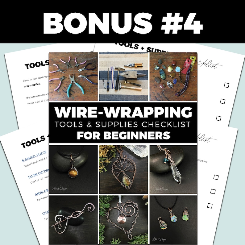 4 Tutorials Wire Wrapping for Beginners Tutorial Bundle With Etsy
