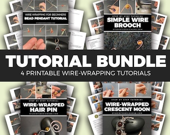 4 Tutorials - Wire Wrapping for Beginners Tutorial Bundle with FREE BONUSES